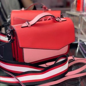 botkier red pink crossbody with two straps
